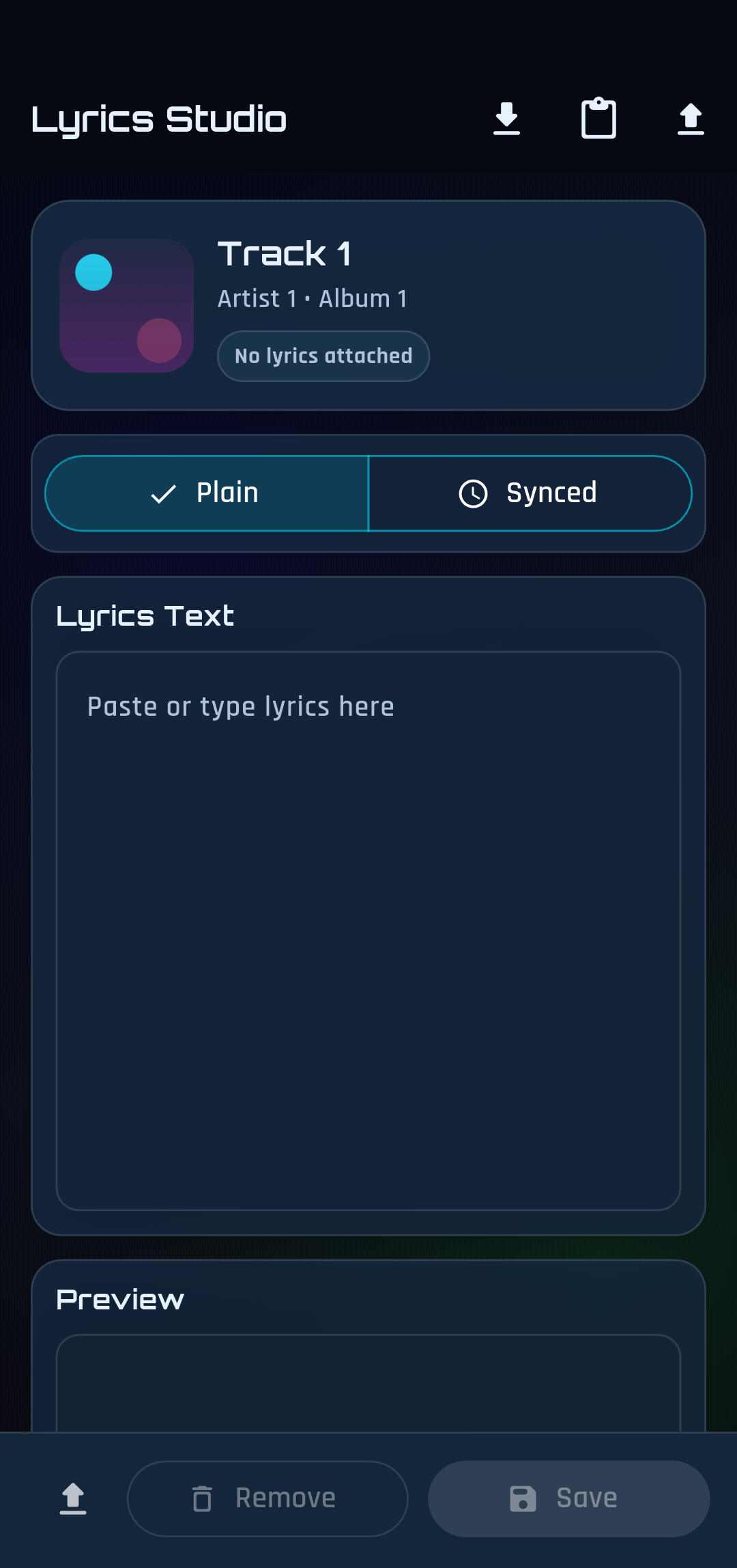 Lyrics Studio